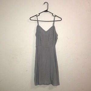 strappy blue and white striped dress